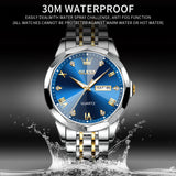 OLEVS Watches for Man 9931 Golden Blue