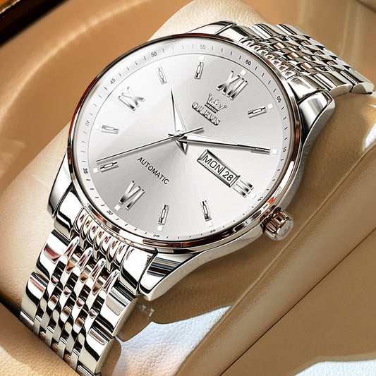 Silver Strap-White Dial Silver Trim