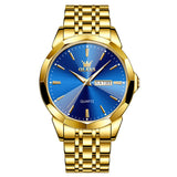 Gold Strap-Blue Dial Gold Trim