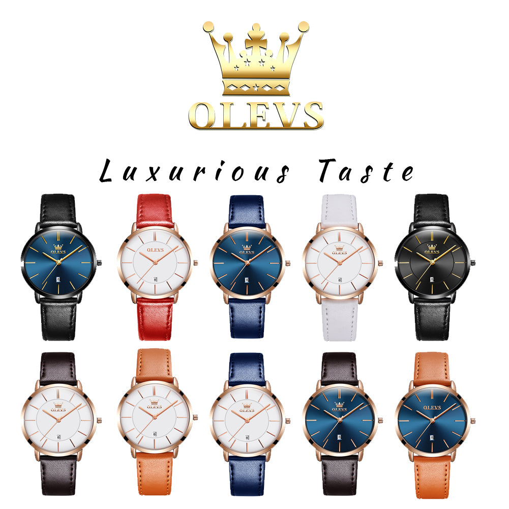 Orange Strap-Blue Dial Rose Trim