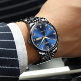 Black Strap-Blue Dial Black Trim