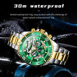OLEVS 6715 Automatic Watches for Men Skeleton Self Winding Mechanical Fashion Dress Chronograph Moon Phase Stainless Steel Waterproof Luminous Mens Wrist Watches Gift Reloj Para Hombre