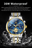 OLEVS Watches for Man 2900 Golden Blue