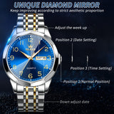 OLEVS Watches for Man 9970 Golden Blue