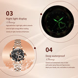 OLEVS 5189 Watch for Women Mesh Strap Fashion Rose Gold Dress Watches