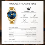 OLEVS Watches for Man 6898 Golden Blue
