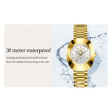 OLEVS Watches for Woman 7008 Golden White