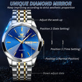 OLEVS Watches for Man 3615 Golden Blue