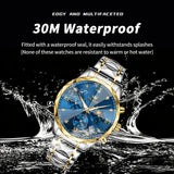 OLEVS Watches for Man 2730 Golden Blue