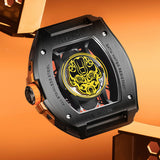 Men Automatic Sports Watch Original Skeleton Mechanical Self Winding Luxury Dress Sapphire Crystal Waterproof Wrist Watch for Men 6012
