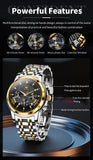 OLEVS Watches for Man 2892 Golden Black