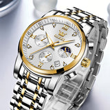 OLEVS Watches for Man 2858 Golden White