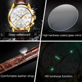 OLEVS Watches for Man 2872 Golden White