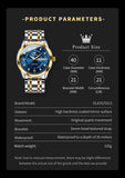 OLEVS Watches for Man 5513 Golden Blue