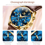 OLEVS Watches for Woman 5532 Golden Blue