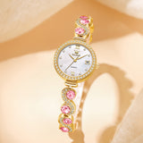 OLEVS Watches for Woman 5633 Golden White