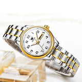 OLEVS Watches for Woman 5567 Golden White