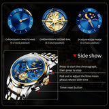 OLEVS Watches for Man 2859 Golden Blue
