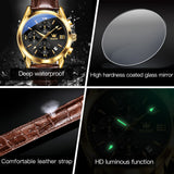 OLEVS Watches for Man 2872 Golden Black