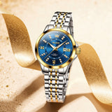 OLEVS Watches for Woman 3620 Golden Blue