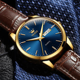 OLEVS Watches for Man 6898 Golden Blue