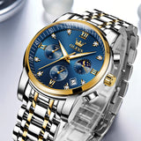OLEVS Watches for Man 2858 Golden Blue