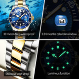 OLEVS Watches for Man 5885 Golden Blue