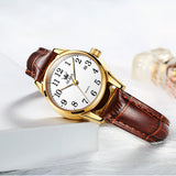 OLEVS Watches for Woman 5566 Golden White