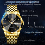 OLEVS Watches for Man 3615 Golden Black-QJ