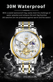OLEVS Watches for Man 2900 Golden White