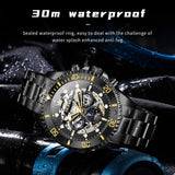OLEVS 6715 Automatic Watches for Men Skeleton Self Winding Mechanical Fashion Dress Chronograph Moon Phase Stainless Steel Waterproof Luminous Mens Wrist Watches Gift Reloj Para Hombre