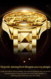 OUPINKE 3176 Gold Dragon Watches for Men Tourbillon Skeleton Mechanical Luxury Dress Automatic Self Winding Tungsten Steel Waterproof Sapphire Crystal Luminous Men’s Wrist Watch