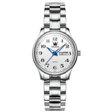 Silver Strap-White Dial Silver Trim