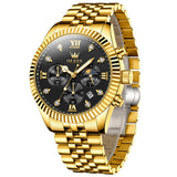 Gold Strap-Black Dial Gold Trim