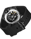 OLEVS 8002 Automatic Watch for Men Self-Winding Diamond Waterproof Stainless Steel Wrist Watches Tourbillon Skeleton Mechanical