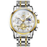 Two Tone Strap-White Dial Gold Trim