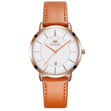 Orange Strap-White Dial Rose Trim