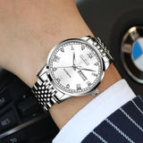 Silver Strap-White Dial Silver Trim