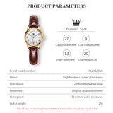 OLEVS Watches for Woman 5566 Golden White