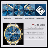OLEVS Watches for Man 2730 Golden Blue