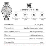 OLEVS Watches for Man 3673 White