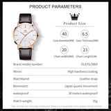 OLEVS  5869 Watches for Men Minimalist Ultra Thin Fashion Casual Analog Quartz Date Watch Waterproof Slim Simple Big Face Dress Mens Wrist Watches with Retro Leather Band for Men Reloj para Hombre