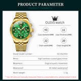 OLEVS Watches for Man 2932 Golden Green