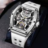 Men Automatic Sports Watch Original Skeleton Mechanical Self Winding Luxury Dress Sapphire Crystal Waterproof Wrist Watch for Men 6012