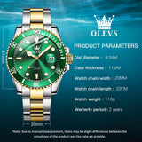OLEVS Watches for Man 5885 Golden Green