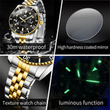 OLEVS Watches for Man 9809 Golden Black