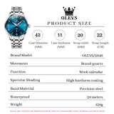 OLEVS Watches for Man 3646 Blue