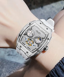 OLEVS 6016 Womens Automatic Mechanical Watches Diamond Elegant Luxury Waterproof Wrist Watch for Ladies