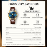 OLEVS Watches for Man 6896 Golden Blue