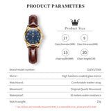 OLEVS Watches for Woman 5566 Golden Blue